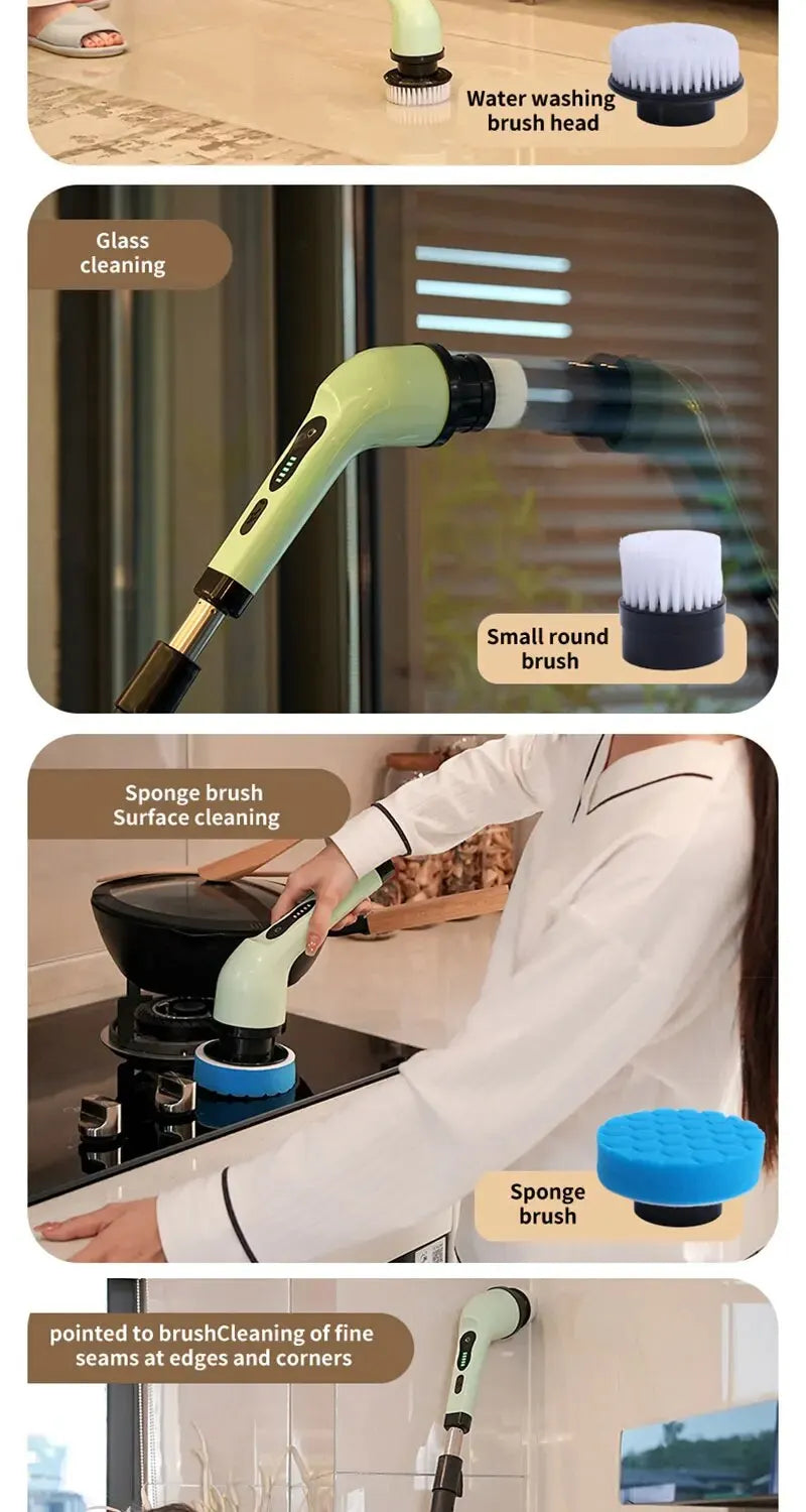 Wireless Electric Cleaning Brush for Bathroom and Window Kitchen