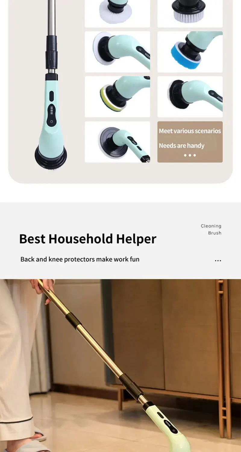 Wireless Electric Cleaning Brush for Bathroom and Window Kitchen