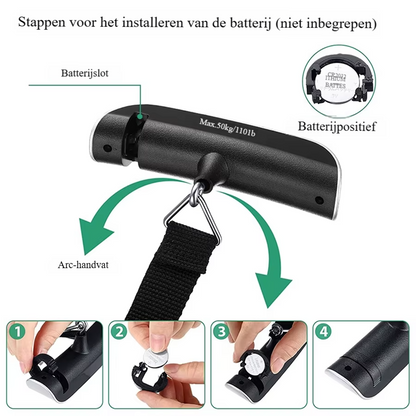 Slimme Digitale Bagageweegschaal 110lb/50kg